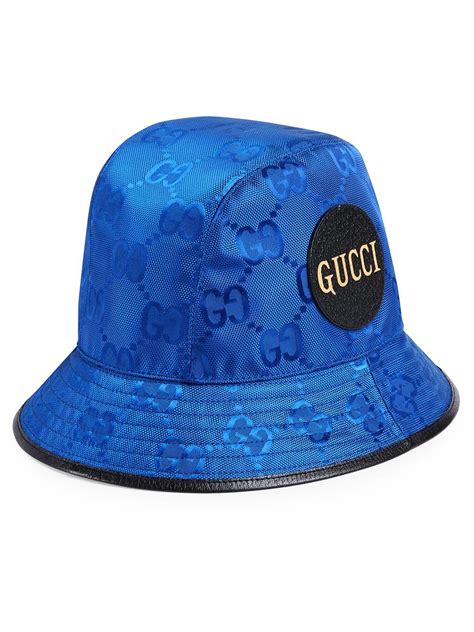 blue gucci bucket hat|gucci string bucket hat.